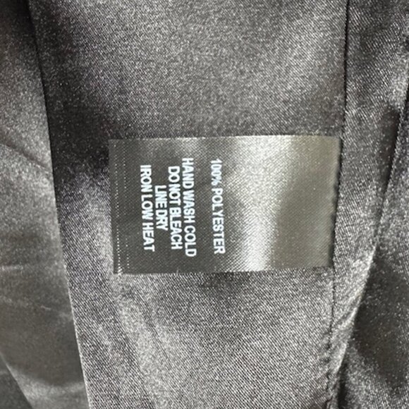 NWT Lulus Paparazzi Shot Black Satin Off-the-Shoulder Midi Dress - Picture 8 of 8